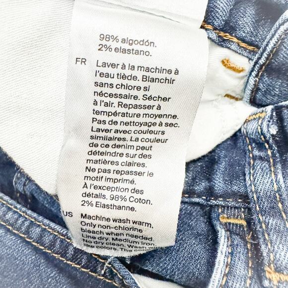 COS High Rise Loose Straight Full Length Dark Wash Denim Jeans Size 25 - Picture 9 of 10